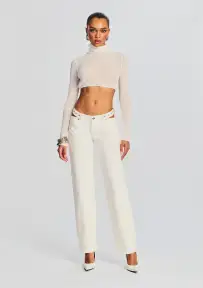 Christy Straight Leg Jean(White,23)