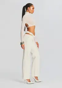 Christy Straight Leg Jean(White,23)