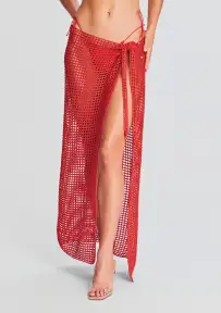 Midi Net Sarong - Red Fire