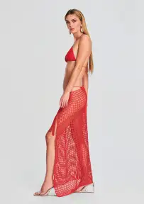 Midi Net Sarong - Red Fire