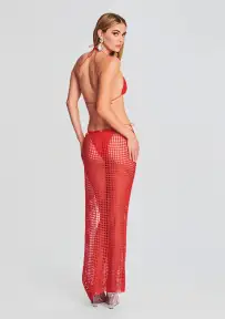 Midi Net Sarong - Red Fire