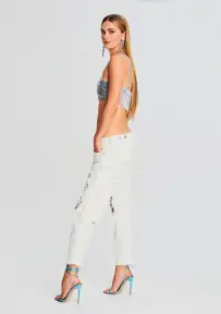 Omar Drop Boyfriend Jean(White,23)