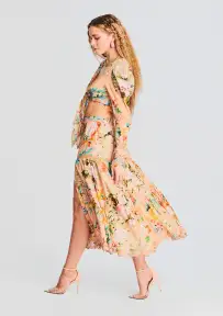 Jolie Midi Skirt(Cantaloupe,XXS)