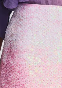 Sima Sequin Skirt(Iridescent Pink Ombre,XXS)