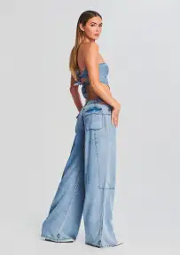 Tate Denim Top(Coastline,XXS)