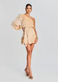 Reha Short Dress(Nude,XXS)