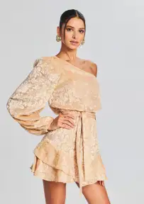 Reha Short Dress(Nude,XXS)