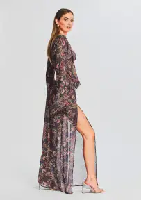 Desert Dress(Purple Paisley Print,XS-S)