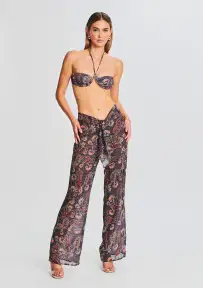 Tommy Pant(Purple Paisley Print,XS)