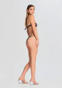 St. Tropez Bikini Top(Purple Paisley Print,XS)
