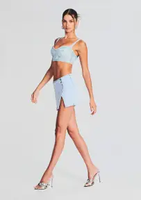 Elise Denim Top(Vivid,XXS)