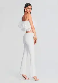 Murphy Mid Rise Jean(White,23)