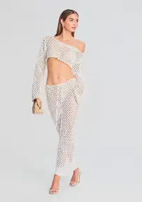 Magen Knitted Skirt(White,XS/S)