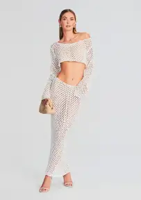 Magen Knitted Skirt(White,XS/S)