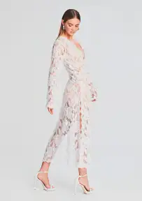 Reet Lace Kaftan(White,XXS)