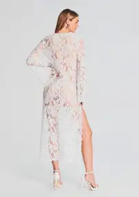 Reet Lace Kaftan(White,XXS)