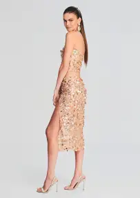 Mirage Embellished Skirt(Gold Seashell,XXS)