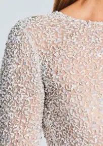 Torrey Sequin Top(White,XXS)