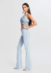Nora Mid Rise Flare Jean(Skylight,23)