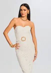 Aisha Midi Dress(White,XXS)