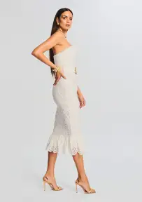 Aisha Midi Dress(White,XXS)