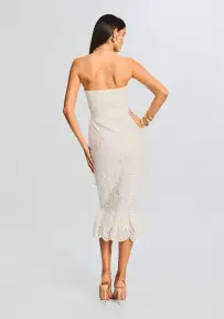 Aisha Midi Dress(White,XXS)