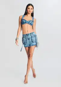 Cyann Denim Skirt(Sea,23)