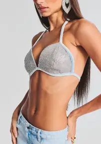 Reign Crystal Embellished Bra(Vivid,XXS)