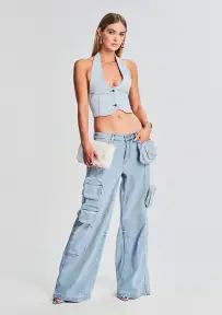 Stephy Cargo Pant(Coastline,23)