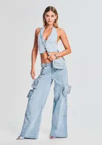Stephy Cargo Pant(Coastline,23)
