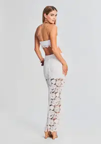 Eliza Lace Maxi Dress(White,XXS)