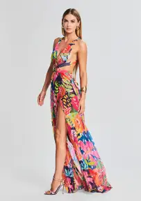 Plum Cut Out Maxi Dress(Mix Fruit,XXS)