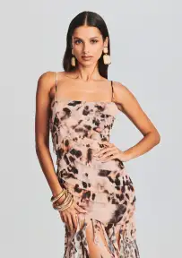 Aria Dress(Vintage Cheetah,XXS)