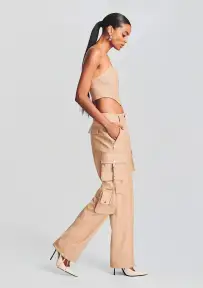 Eloise Leather Top(Tannin,XXS)