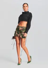 Finn Cargo Skirt(Washed Camo,23)
