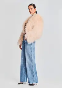 Luxe Fur Jacket(Tannin,XXS)