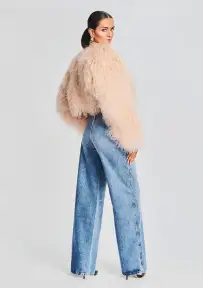 Luxe Fur Jacket(Tannin,XXS)