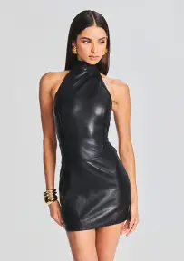 Roxy Leather Dress(Black,XXS)
