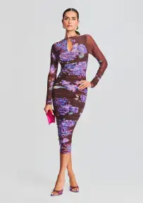 Shay Midi Dress(Brown,XXS)