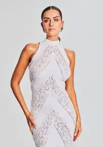 Kivah Long Dress(White Sa Punta,XXS)