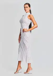 Kivah Long Dress(White Sa Punta,XXS)
