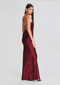 Keaton Silk Dress(Cabernet,XXS)