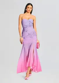 Blake Long Dress(Pink and Purple,XXS)