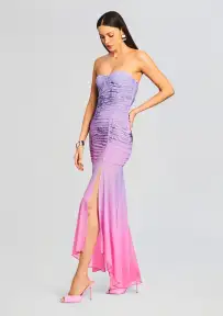 Blake Long Dress(Pink and Purple,XXS)