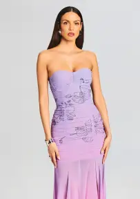 Blake Long Dress(Pink and Purple,XXS)