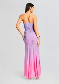 Blake Long Dress(Pink and Purple,XXS)