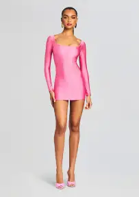 Chiara Lycra Mini Dress(Rose Blossom,XS)