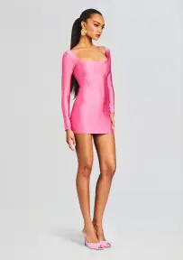 Chiara Lycra Mini Dress(Rose Blossom,XS)