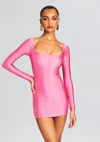 Chiara Lycra Mini Dress(Rose Blossom,XS)