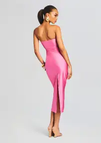 Ida Lycra Midi Dress(Rose Blossom,XS)